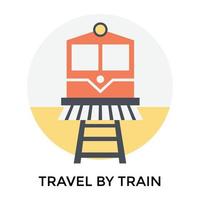 viajar de trem vetor