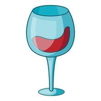 ícone da taça de vinho tinto, estilo cartoon vetor