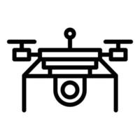 vetor de contorno do ícone do drone techno. câmera aérea