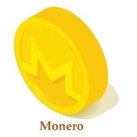 ícone monero, estilo isométrico vetor