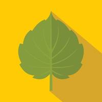 ícone de folha de amieiro verde, estilo simples vetor