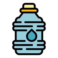 vetor de contorno de cor de ícone de garrafa de água
