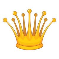 ícone da coroa da senhora, estilo cartoon vetor