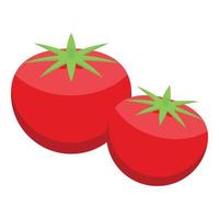 vetor isométrico de ícone de tomate vermelho. cereja orgânica