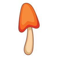 ícone de cogumelo hygrocybe conica, estilo cartoon vetor