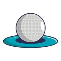 ícone de bola de golfe, estilo cartoon vetor
