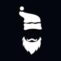 ícone de Papai Noel de barba, estilo simples vetor