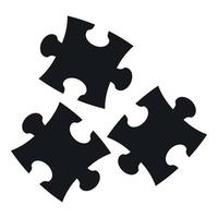 ícone de quebra-cabeça, estilo simples vetor