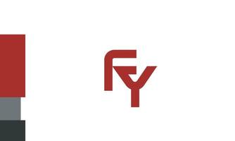 letras do alfabeto iniciais monograma logotipo fy, yf, f e y vetor