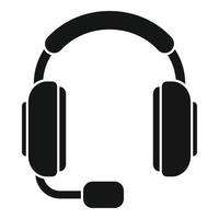 vetor simples de ícone de fone de ouvido linha de ajuda. ligue para o suporte