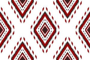 bela arte étnica ikat. padrão sem emenda em tribal. impressão de ornamento geométrico asteca. vetor