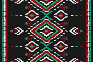 tapete étnico ikat arte padrão. sem costura padrão geométrico étnico ikat em tribal. estilo mexicano. vetor