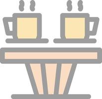 design de ícone de vetor de mesa de café