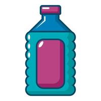 ícone de garrafa de sabão de plástico, estilo cartoon vetor