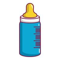 leite de bebê no ícone da garrafa, estilo cartoon vetor