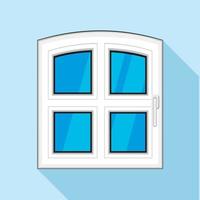 ícone de janela de plástico de uma porta, estilo simples vetor