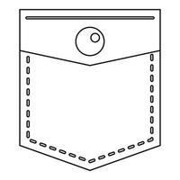 ícone de bolso, estilo de estrutura de tópicos vetor