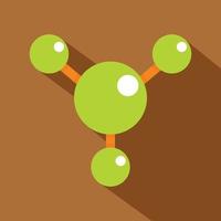 ícone abstrato de moléculas verdes, estilo simples vetor