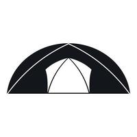 barraca de cúpula para ícone de acampamento, estilo simples vetor