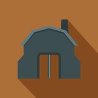 ícone de construção de oficina de ferreiro, estilo simples vetor