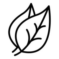 vetor de contorno do ícone de folha de orégano bistrô. planta de ervas