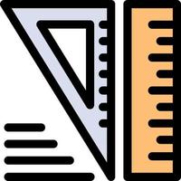 ferramentas geométricas de educação modelo de banner de ícone de vetor de ícone de cor plana