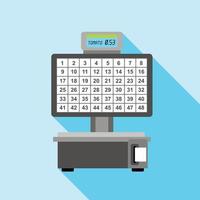 ícone de escalas de impressão de cheque eletrônico automático vetor
