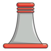 ícone da torre de resfriamento de fumaça, estilo cartoon vetor