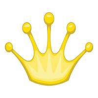 ícone de coroa de ouro, estilo cartoon vetor