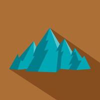 ícone de montanha, estilo simples vetor
