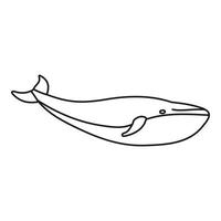 ícone de baleia, estilo de estrutura de tópicos vetor