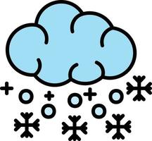 design de ícone criativo de neve vetor