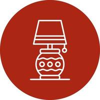 design de ícone criativo de lâmpada de mesa vetor