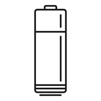 vetor de contorno do ícone de bateria móvel. poder total