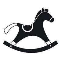ícone do cavalo de balanço, estilo simples vetor