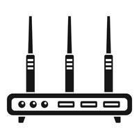 vetor simples do ícone do modem. Roteador Wi-Fi