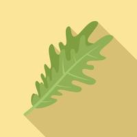 vetor plano de ícone de erva de rúcula. salada de rúcula