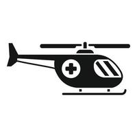 vetor simples de ícone de helicóptero de resgate. ambulância aérea