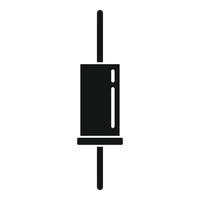 vetor simples de ícone de capacitor de tecnologia. resistor componente