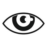 vetor simples de ícone de olho de cuidado. olhar de visão