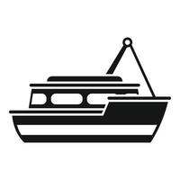vetor simples do ícone do barco dos peixes do marisco. navio marítimo