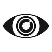 vetor simples de ícone de olho irritado. lente óptica