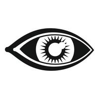 vetor simples de ícone de olho de lente. olhar de visão