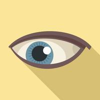vetor plano de ícone de saúde ocular. olhar de visão