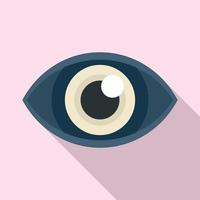 vetor plano de ícone de olho espião. visão do globo ocular