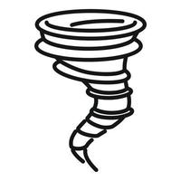 vetor de contorno do ícone de tornado. Clima global