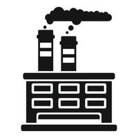vetor simples do ícone da fábrica da cidade. aquecimento climático