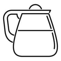 vetor de contorno de ícone de café de bebida de escritório. bebida quente