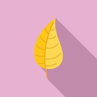 vetor plano de ícone de folha amarela. folhagem da árvore