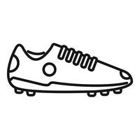 vetor de contorno do ícone de chuteira de futebol. sapato esporte